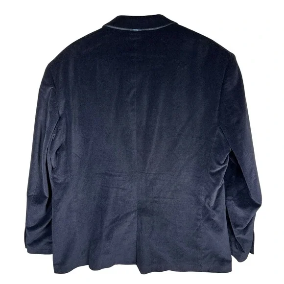 MADE Cam Newton Cotton Velvet Blazer Jacket Men's‎ Navy Two Button Size 48 Reg